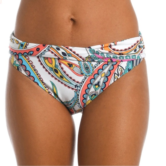 NWT La Blanca Pave The Way Shirred Band Hipster Bottom - Picture 1 of 12
